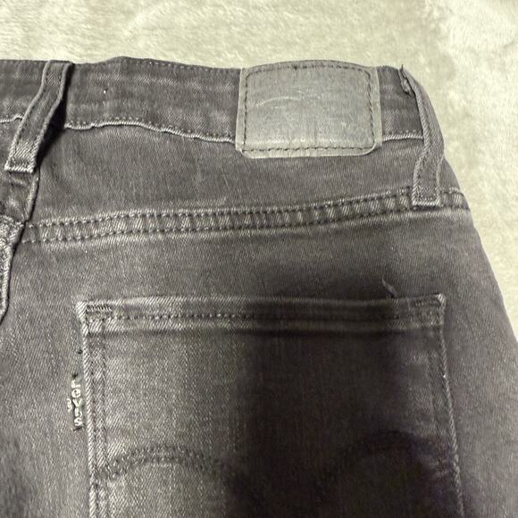 Levis 721 Jeans Womens 29x34 Black Dark Wash Cotton Stretch Straight Slim Fit - Picture 13 of 13